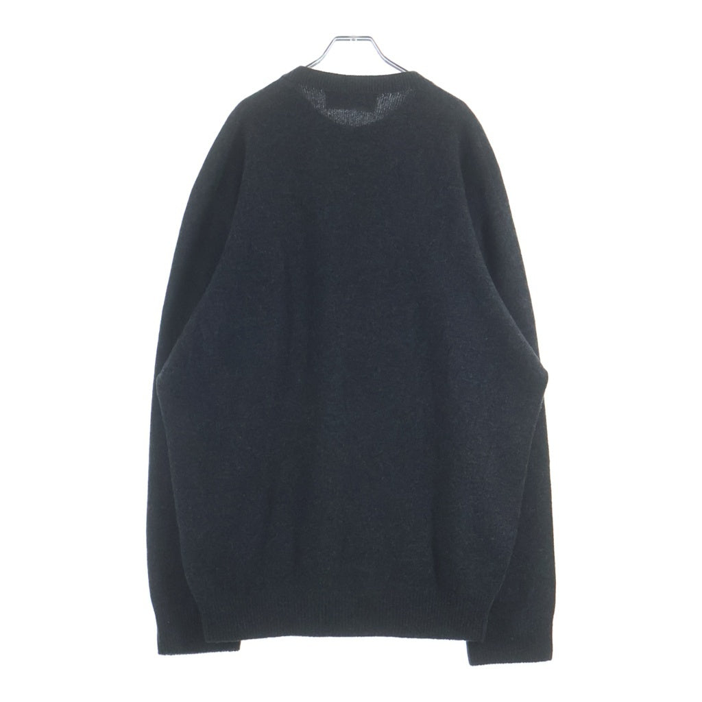 NO BRAND(ノーブランド) PHOEBE PHILO フィービーファイロ Crewneck Wool Cashmere Knit Sweater クルーネックウールカシミヤニットセーター レディース BK30 YW4527 906CH チャコール
