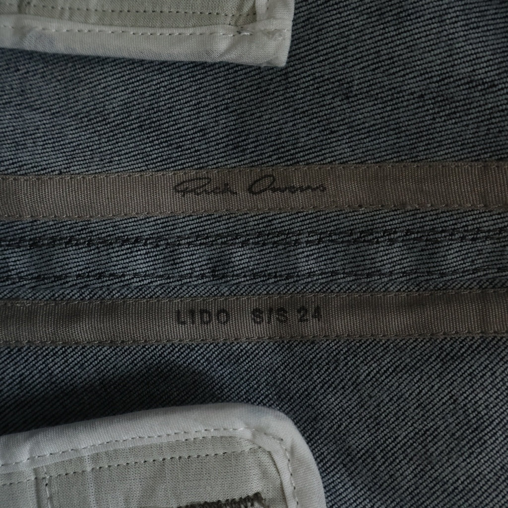 Rick Owens(リックオウエンス) 24SS LIDO期 CARGO BELAS カーゴベラロングパンツ RU01D3339-SCT ガンメタリック シルバー