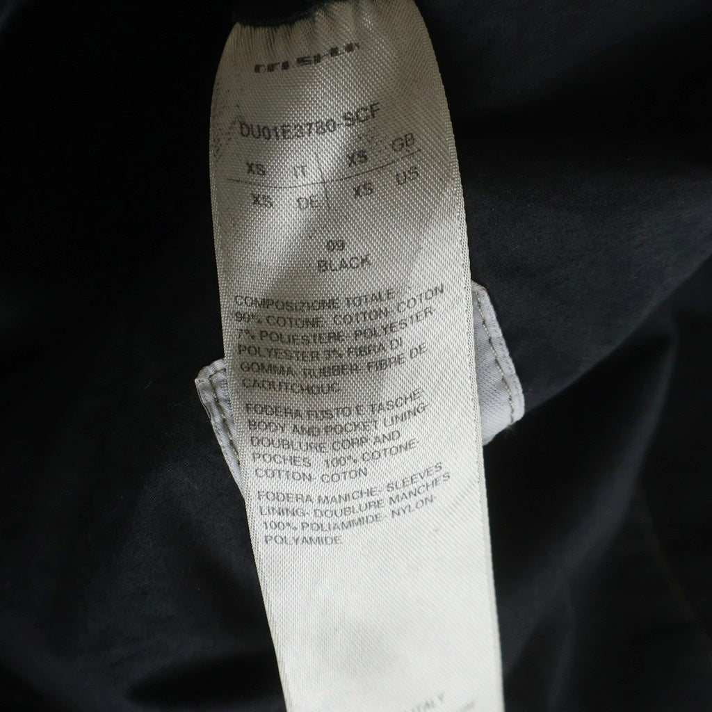 DRKSHDW(ダークシャドウ) Gimp Kaftan JKT フルジップ コーティングデニムパーカー ブラック DU01E3780-SCF