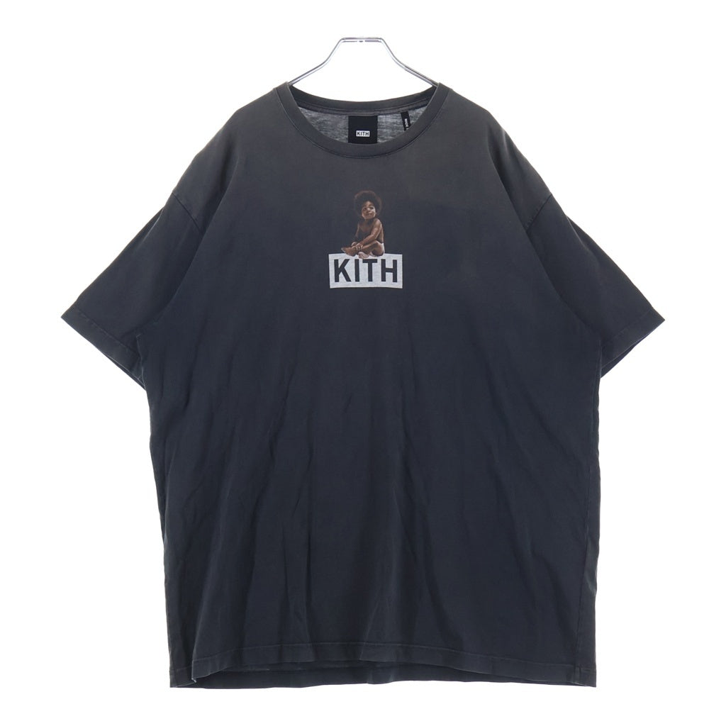KITH(キス) 21SS The Notorious B.I.G Ready to Die Classic Logo Vintage Tee ザ ノトーリアス B.I.G レディ トゥ ダイ クラシック ロゴ 半袖Tシャツ カットソー ブラック