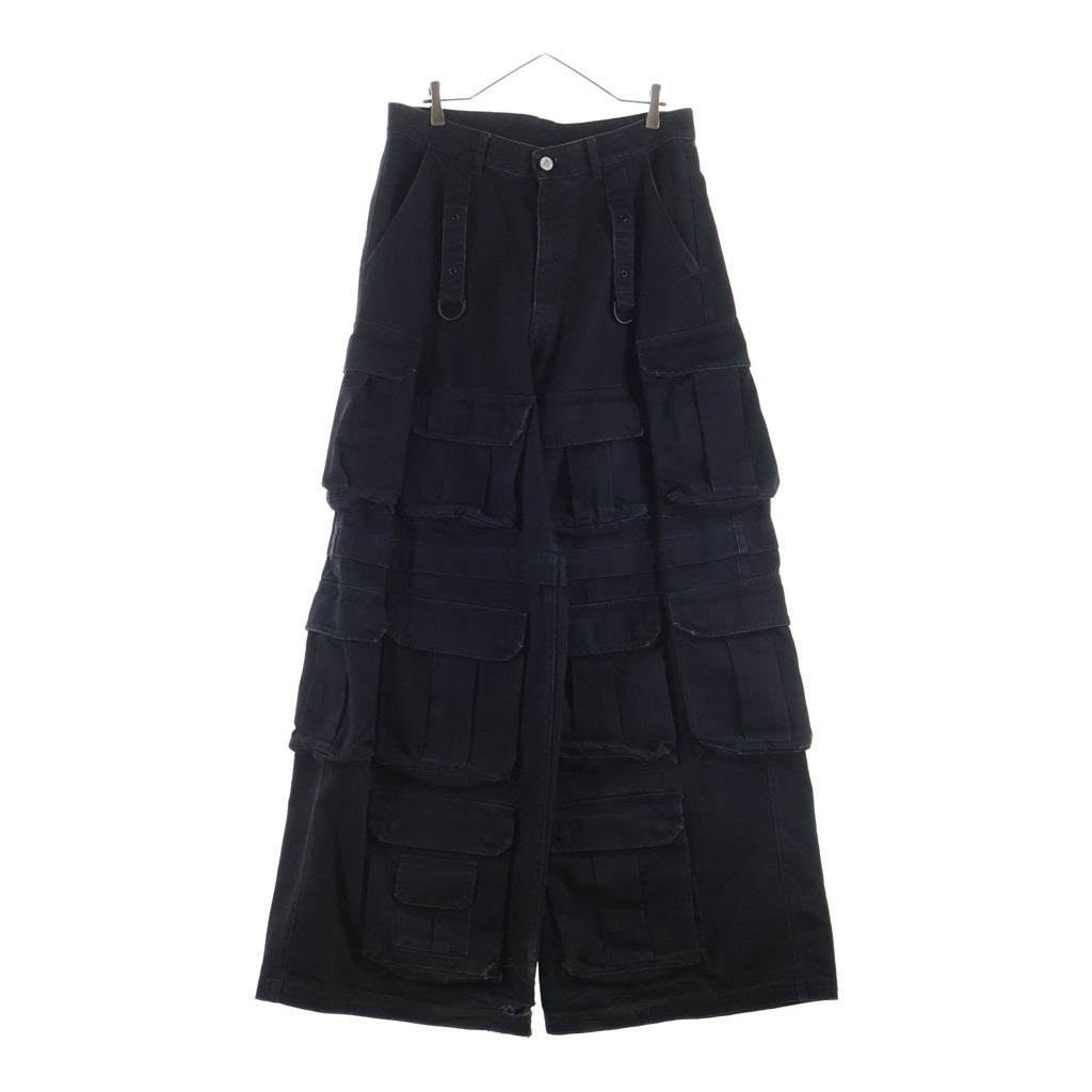 VETEMENTS(ヴェトモン) Multipocket Cargo Jeans マルチポケット カーゴパンツ ブラック UA65PA850B