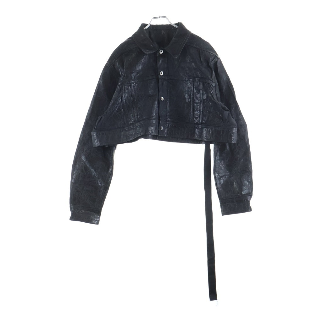 DRKSHDW(ダークシャドウ) MEGACRUST DENIM TRUCKER JACKET コーティング加工 デニムトラッカージャケット ブラック DU02D2751-BMC