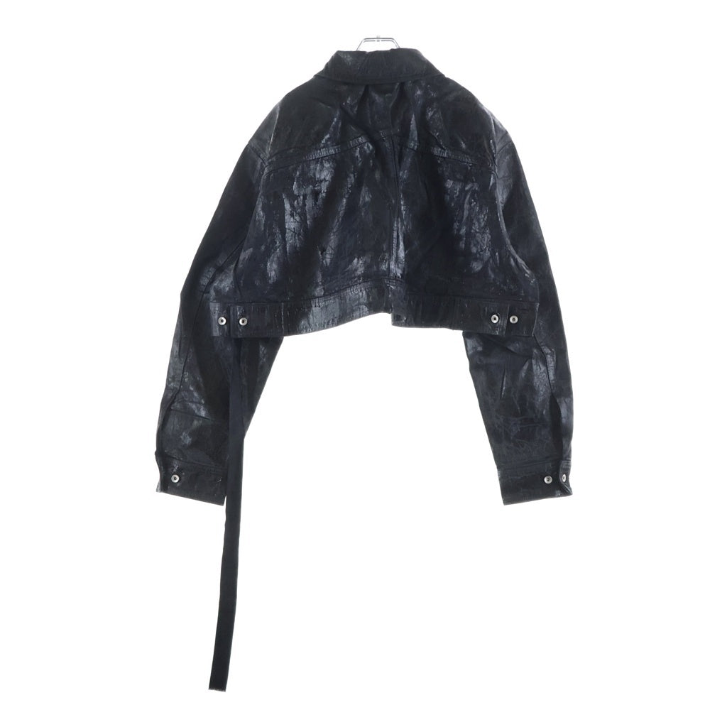DRKSHDW(ダークシャドウ) MEGACRUST DENIM TRUCKER JACKET コーティング加工 デニムトラッカージャケット ブラック DU02D2751-BMC