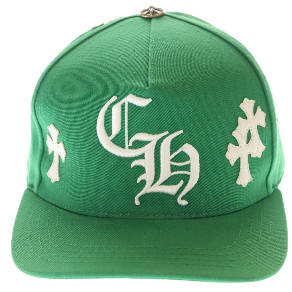 CHROME HEARTS(クロムハーツ) CH HAT CH刺繍クロスパッチベースボールキャップ グリーン