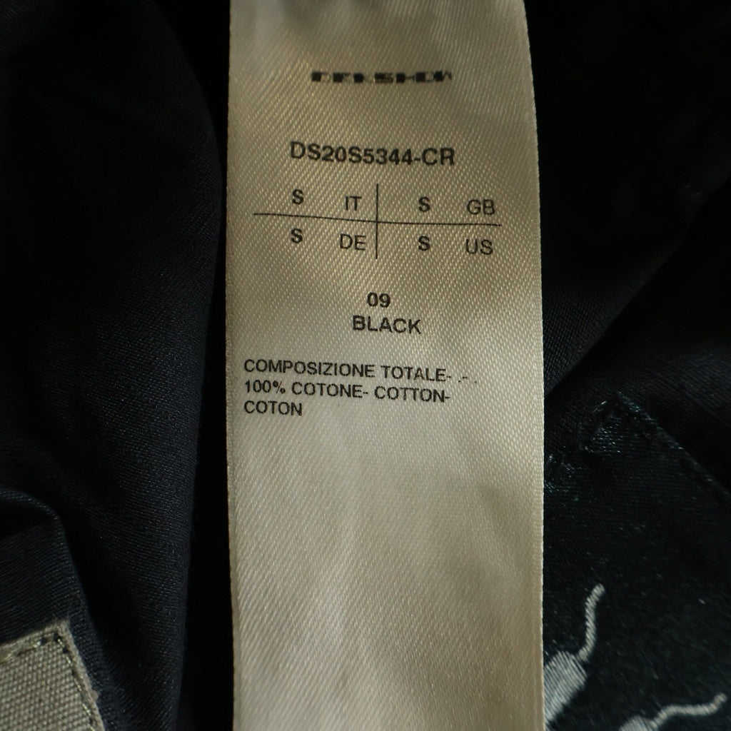 DRKSHDW(ダークシャドウ) 20SS Bauhaus Mini Skirt バウハウスミニスカート センタージップサイドロングポケットミニスカート レディース DS20S5344-CR ブラック
