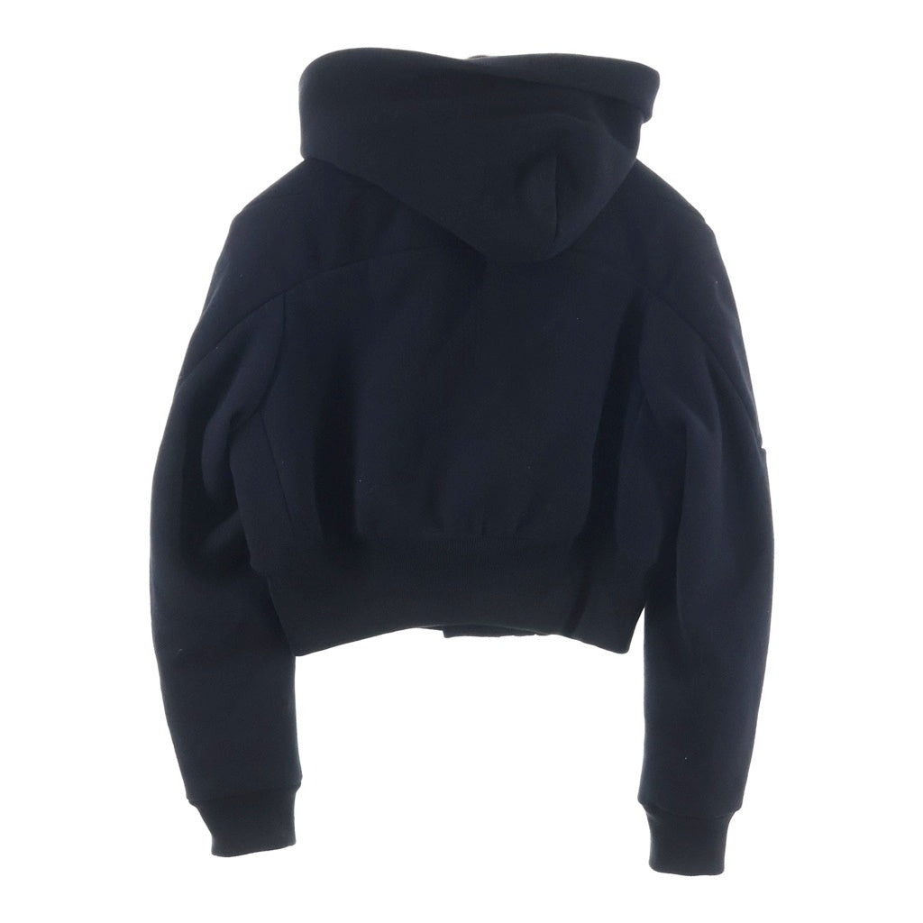 Rick Owens(リックオウエンス) Cropped Hooded Flight クロップド フーデッド フライト ジップアップ ジャケット ブラック RU02E1761-WSF