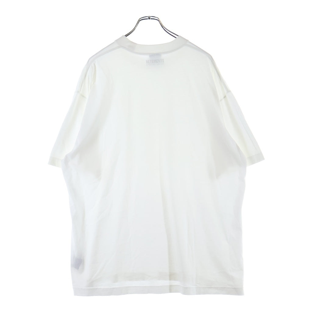 VETEMENTS(ヴェトモン) ALL WHITE INSIDE-OUT T-SHIRT オールホワイト インサイドアウト 半袖Tシャツ ホワイト UE63TR660W