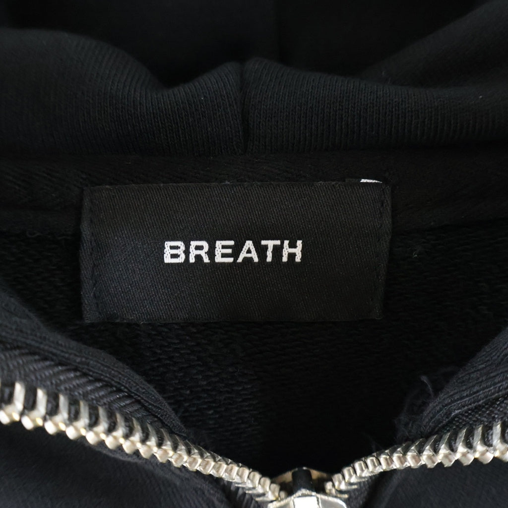 BREATH(ブレス) 26SS FADE ZIP UP HOODIE TYPE-2 フェードジップアップフーディー スウェットパーカー BR26SS-C5003 ブラック