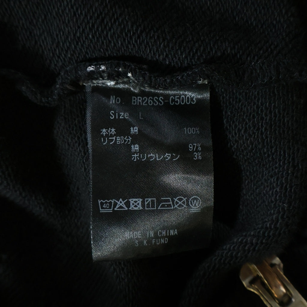 BREATH(ブレス) 26SS FADE ZIP UP HOODIE TYPE-2 フェードジップアップフーディー スウェットパーカー BR26SS-C5003 ブラック