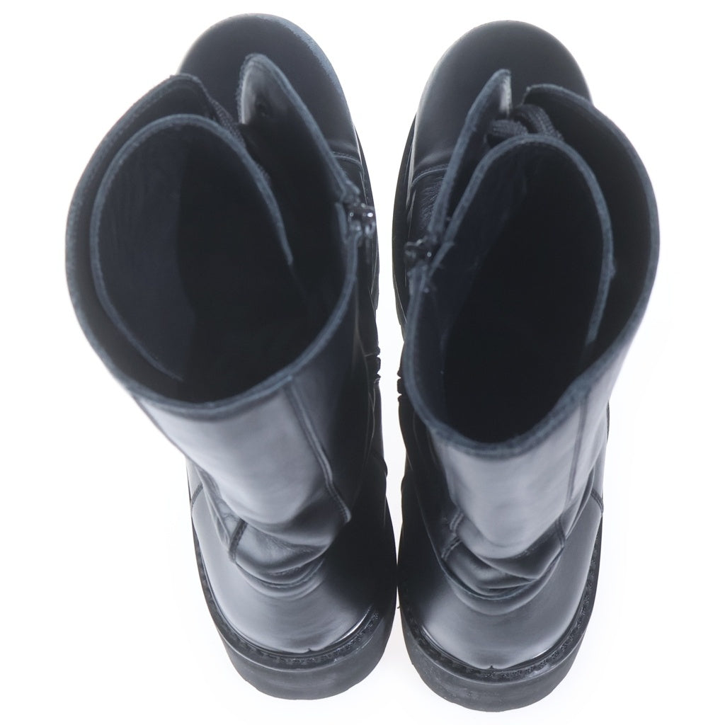 VETEMENTS(ヴェトモン) 25AW Stomp Combat Boot UH76BT800B ストンプ コンバット レースアップ レザーブーツ ブラック