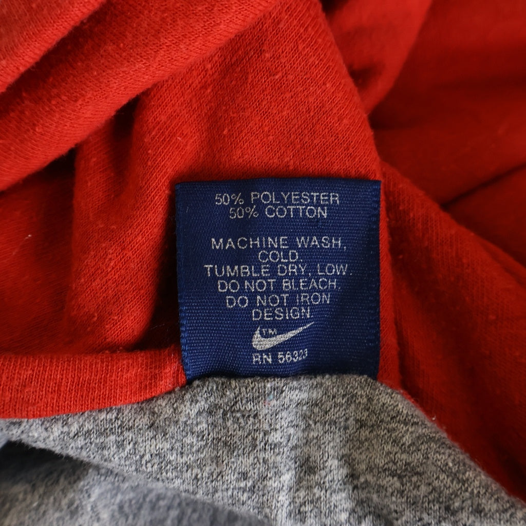 NIKE(ナイキ) 90S VINTAGE ヴィンテージ 紺タグ カマボコロゴ リバーシブル 半袖Tシャツ カットソー レッド/グレー