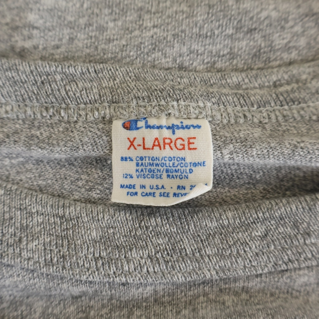CHAMPION(チャンピオン) 70S VINTAGE ヴィンテージ USA製 カレッジロゴプリント 半袖Tシャツ カットソー グレー