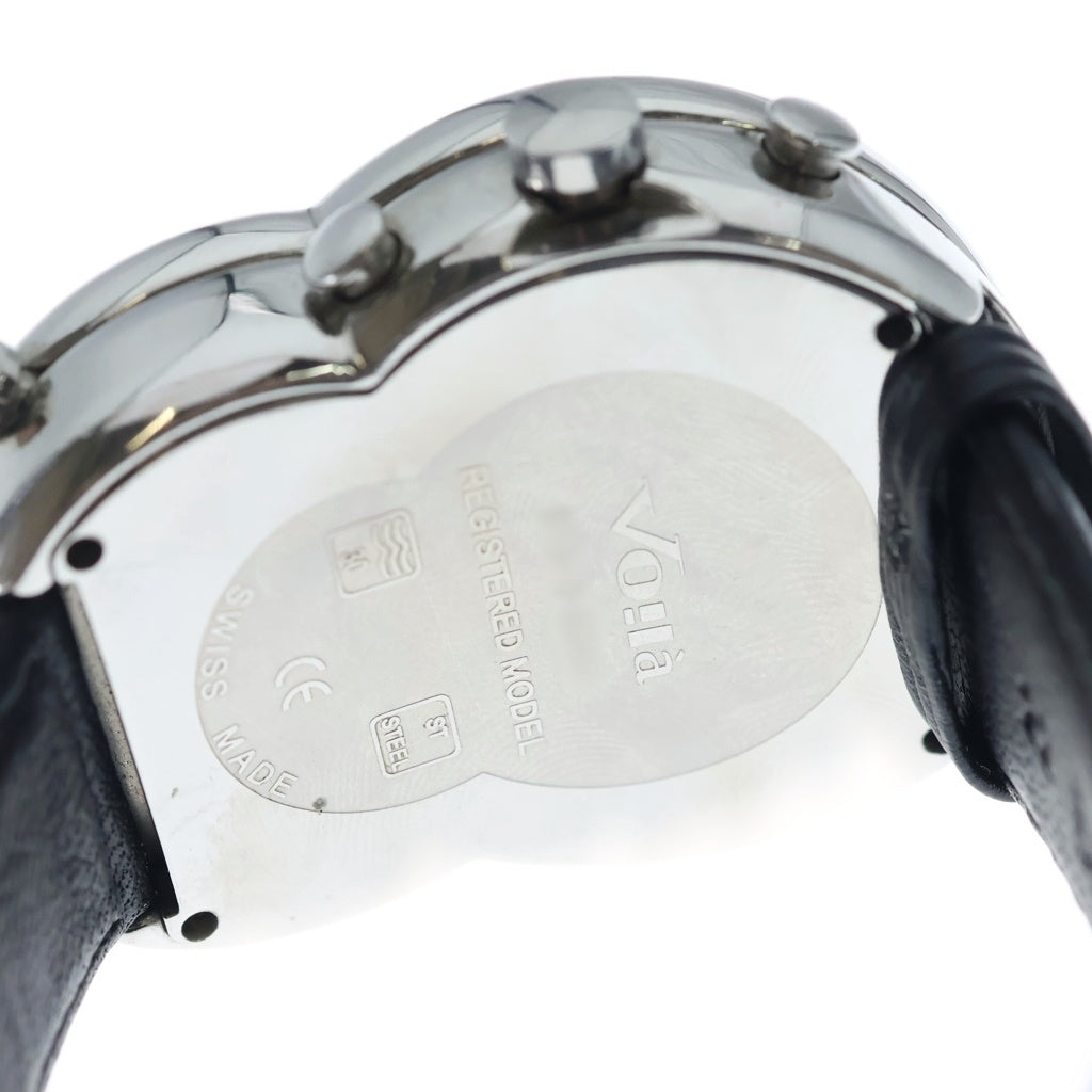 NO BRAND(ノーブランド) Voila ヴォアラ No.8 クロノグラフ アフターカスタムベゼル クォーツ腕時計 810.0.5040 ブラック