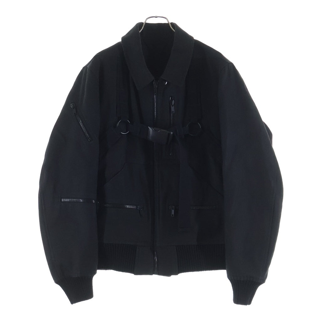 Rick Owens(リックオウエンス) Blixa Bomber Jacket ブリクサ ベルトデザイン ボンバージャケット ブラック RL02E1708-WLIER1