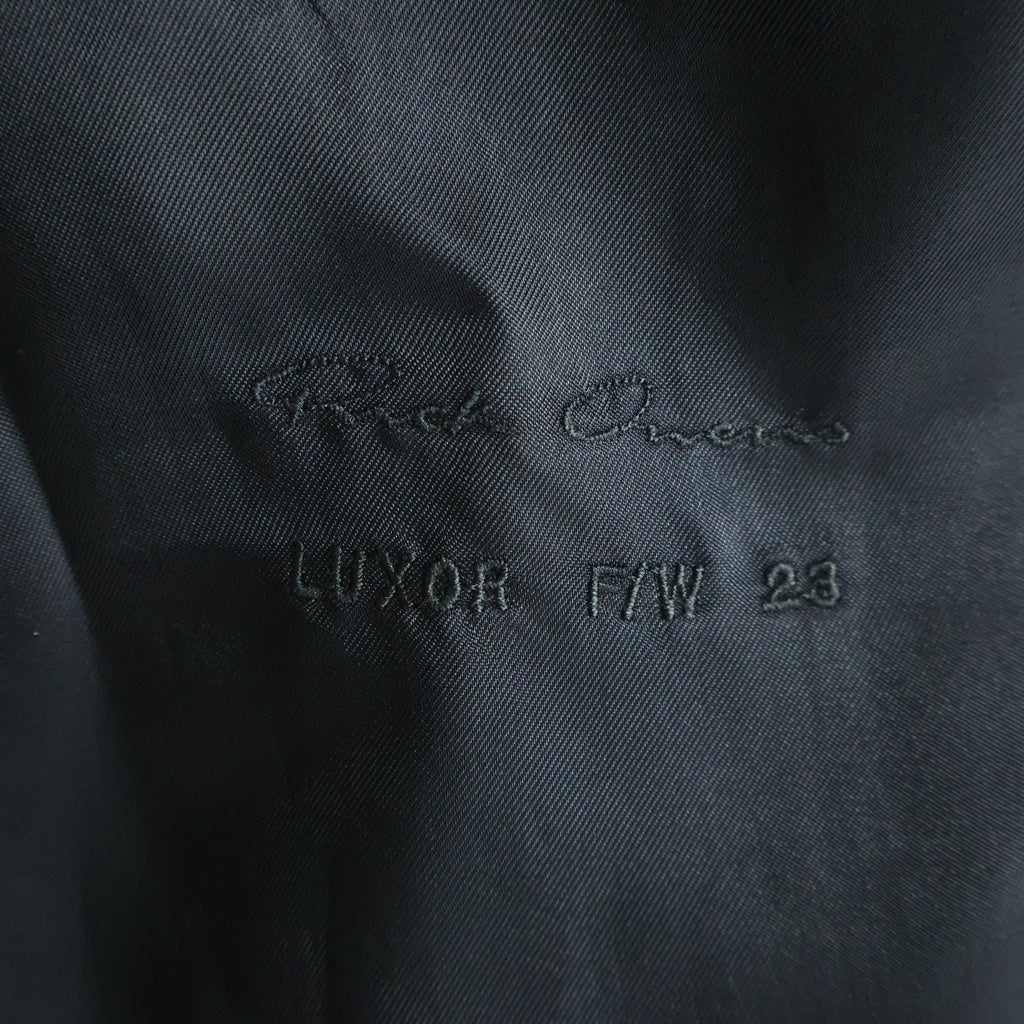 Rick Owens(リックオウエンス) 23AW LUXOR RUNWAY TATLIN COAT ルクソール期 ランウェイタトリンコート バックストラップウールロングコート RR02C7900-WSU ブラック