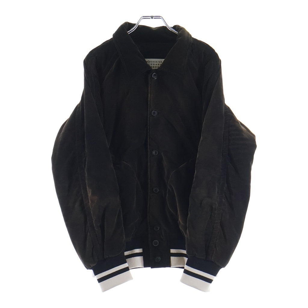Maison Margiela(メゾンマルジェラ) 22AW Velvet bomber jacket ベルベットボンバージャケット ブルゾン S50AM0565 ブラウン