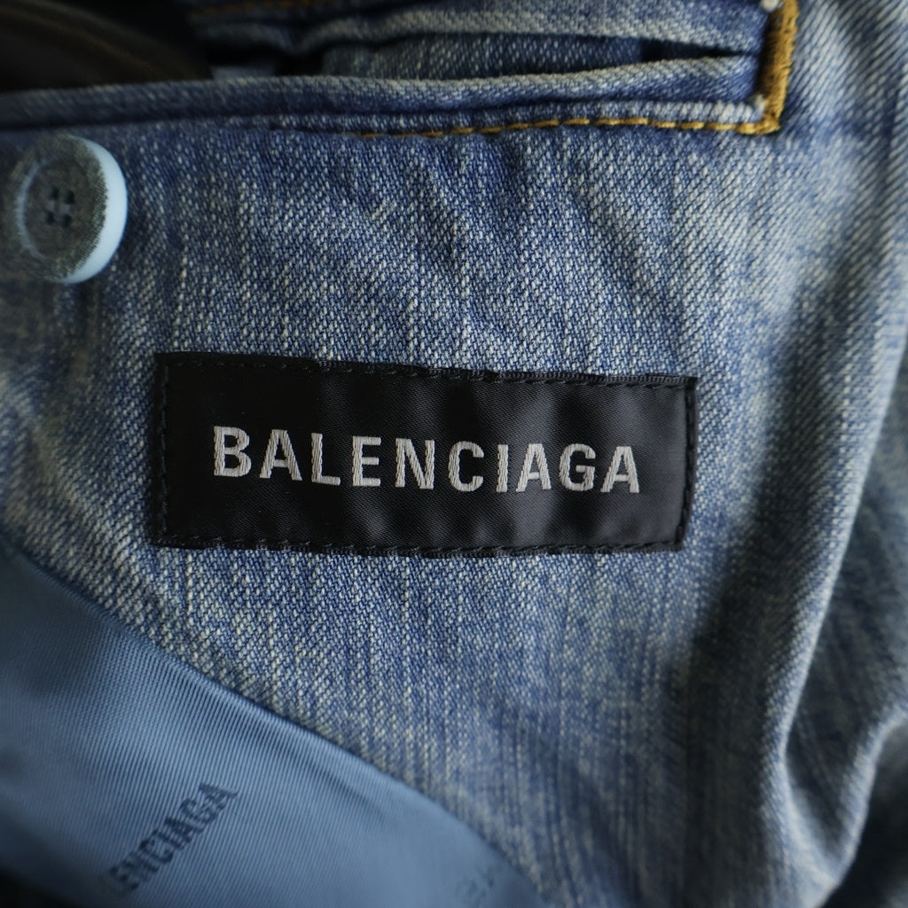 BALENCIAGA(バレンシアガ) Denim Washed Jacket デニム ウォッシュド テーラードジャケット 767997 TPW53 インディゴ