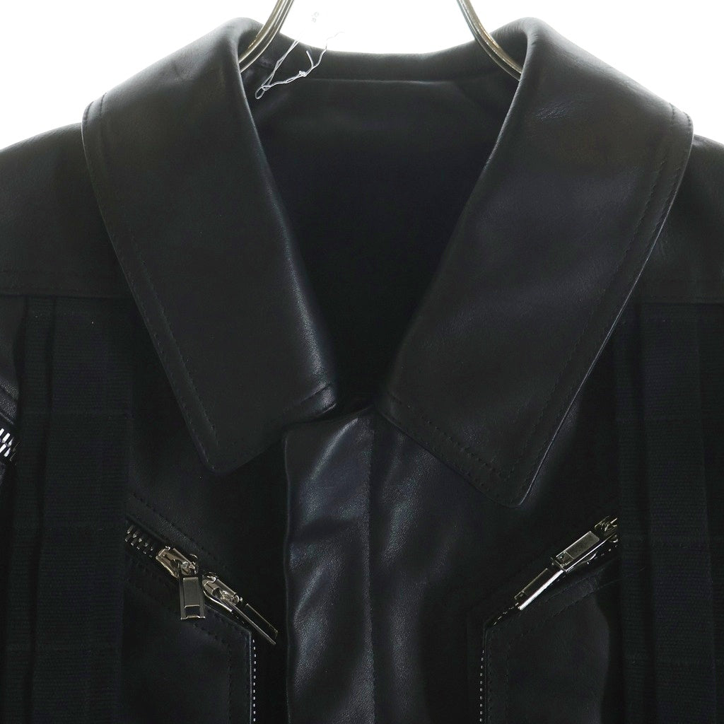Rick Owens(リックオウエンス) 25AW CONCORDIANS Blixa Jumbo Mac コンコルディアンス期 ブリクサジャンボマック ベルトデザイン2WAYロングコート ジャケット RR02E1903-LOWSR1 ブラック