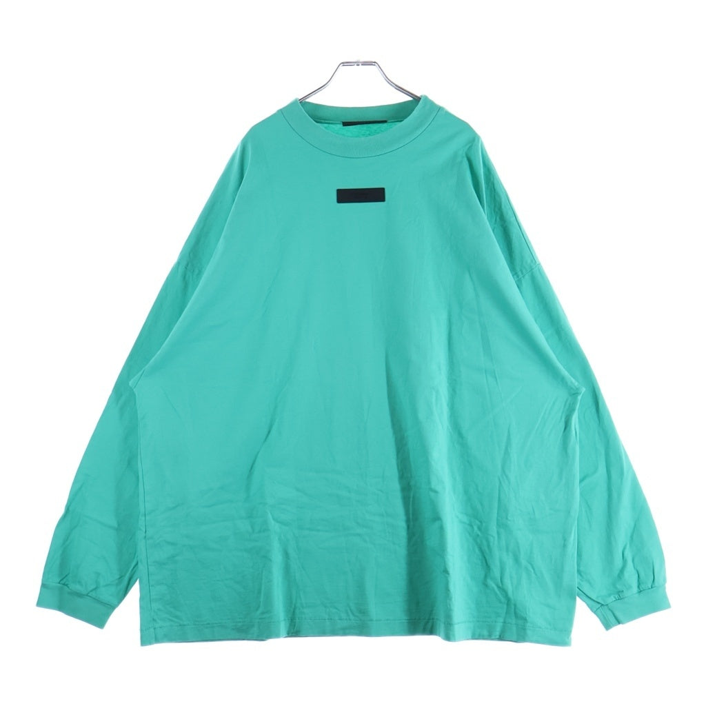 FEAR OF GOD ESSENTIALS(フィアオブゴッド エッセンシャルズ) Rubber Logo Crewneck L/S Tee ラバーロゴクルーネック長袖Tシャツ カットソー グリーン