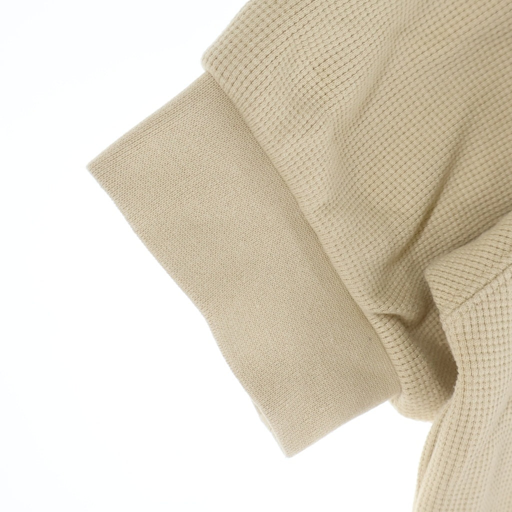 FEAR OF GOD ESSENTIALS(フィアオブゴッド エッセンシャルズ) モックネックワッフルショートスリーブスウェットシャツ ハーフスリーブトレーナー ベージュ