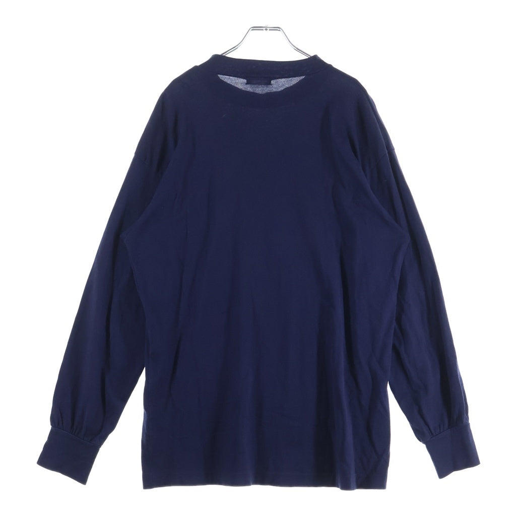 COMME des GARCONS HOMME(コムデギャルソンオム) 90S 田中オム フロントプリント 長袖Tシャツ カットソー ネイビー HT-040130