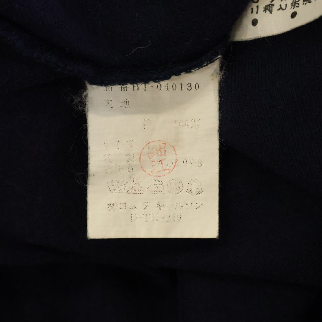 COMME des GARCONS HOMME(コムデギャルソンオム) 90S 田中オム フロントプリント 長袖Tシャツ カットソー ネイビー HT-040130