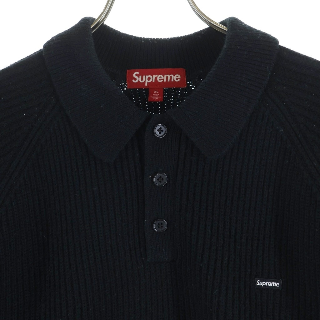 SUPREME(シュプリーム) 24AW Small Box Polo Sweater スモール ボックスロゴ ニット セーター ブラック