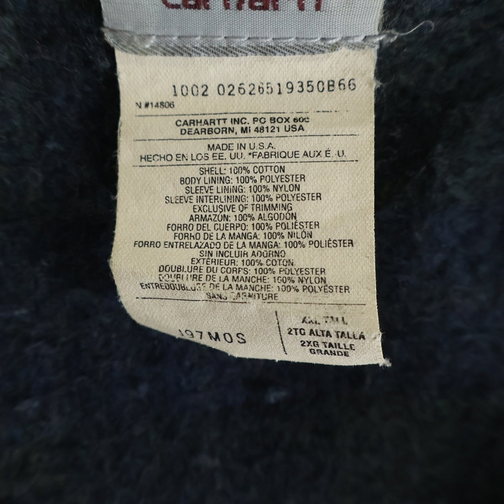 CARHARTT(カーハート) 90S Detroit Jacket デトロイト 裏地ブランケット ジップアップ ジャケット カーキ J97M0S