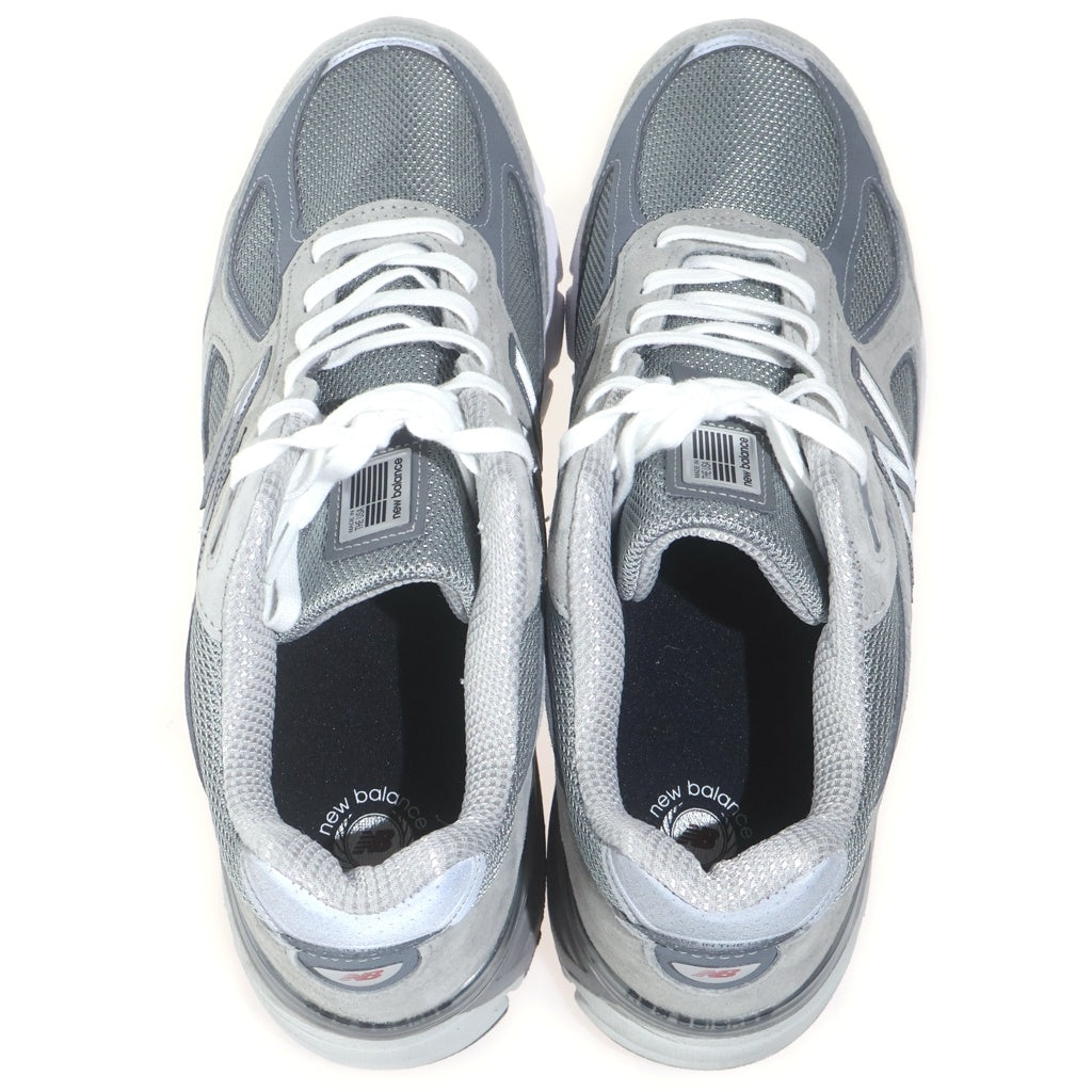 New Balance(ニューバランス) 990V4 Grey Silver ローカットスニーカー シューズ U990GR4 シルバー