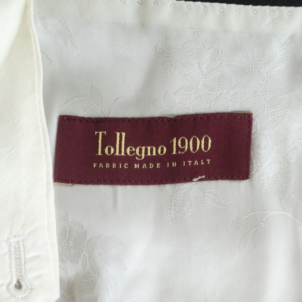 NO BRAND(ノーブランド) Tollegno 1900 トレーニョ ダブルブレスト マルチポケット テーラードジャケット ブラック