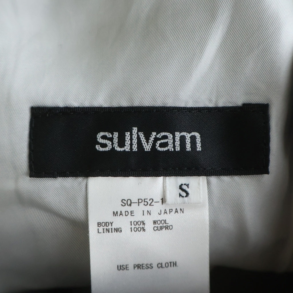 sulvam(サルバム) Classic Bandage Pants クラシック ボンテージ ベルト付き ジップデザイン パンツ ブラック SQ-P52-100