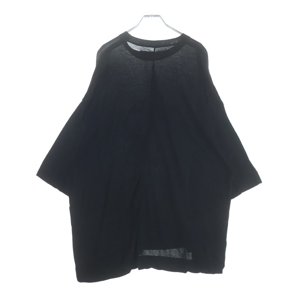JULIUS(ユリウス) Numinous Print Over Top フロントプリント 半袖Tシャツ カットソー ブラック 927CPM3
