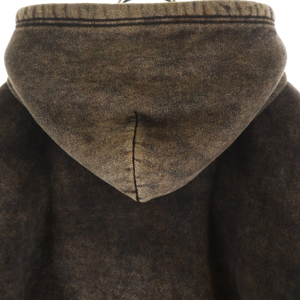 DIESEL(ディーゼル) F-ELLA 裏地ボア ロゴ刺繍 ジップアップパーカー ブラウン レディース A21852