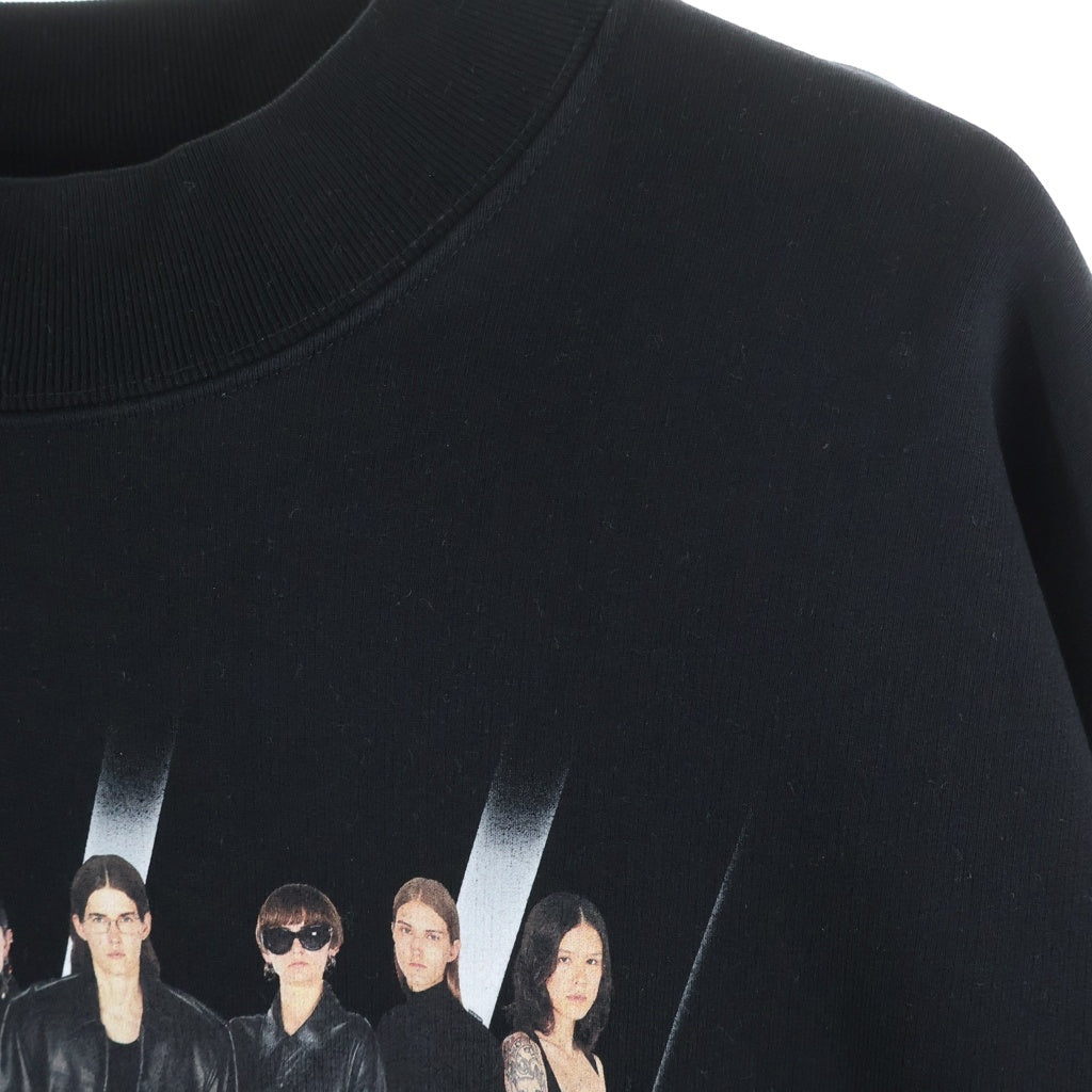 BALENCIAGA(バレンシアガ) フロントロゴプリント モックネック スウェット トレーナー ブラック 652981 TIVA2