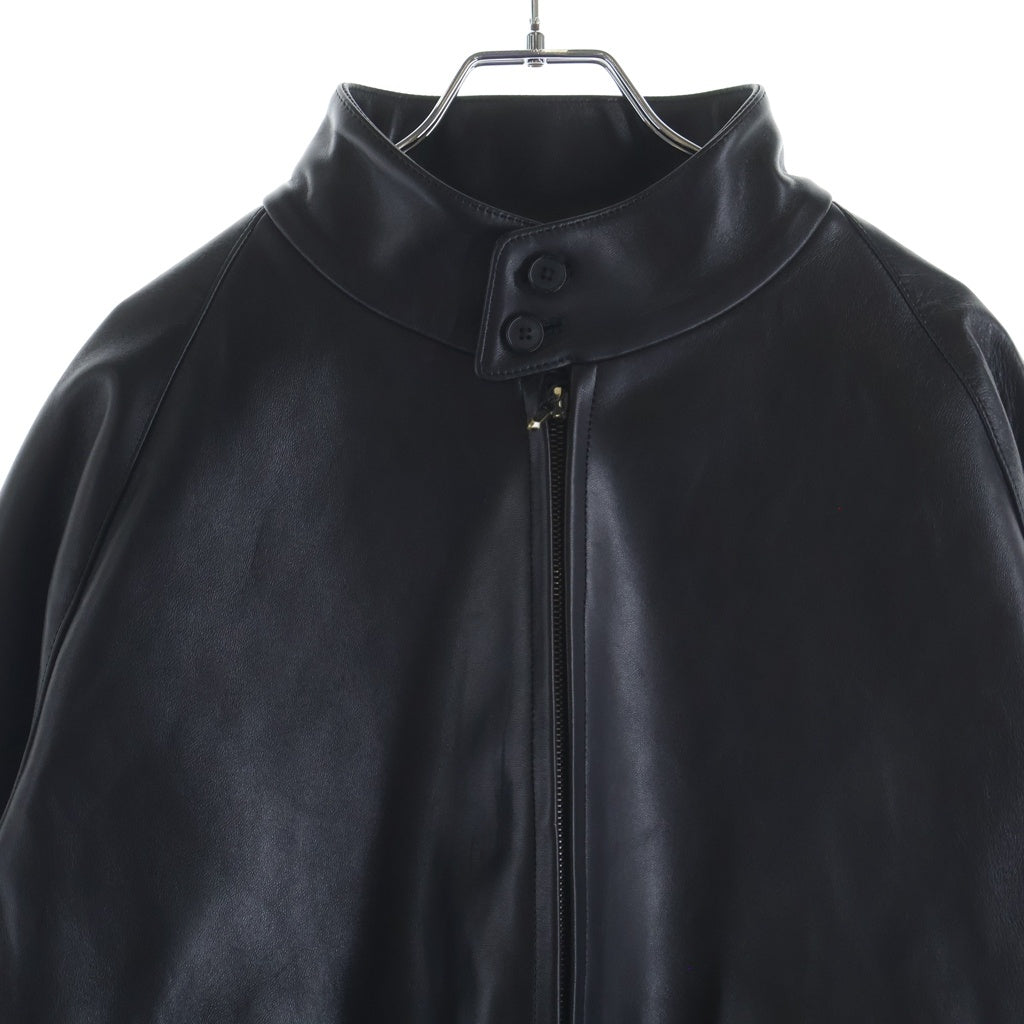 A.PRESSE(アプレッセ) Leather Harrington Jacket レザー ハリントン ジャケット アウター BSMA6-25AAP0105 ブラック