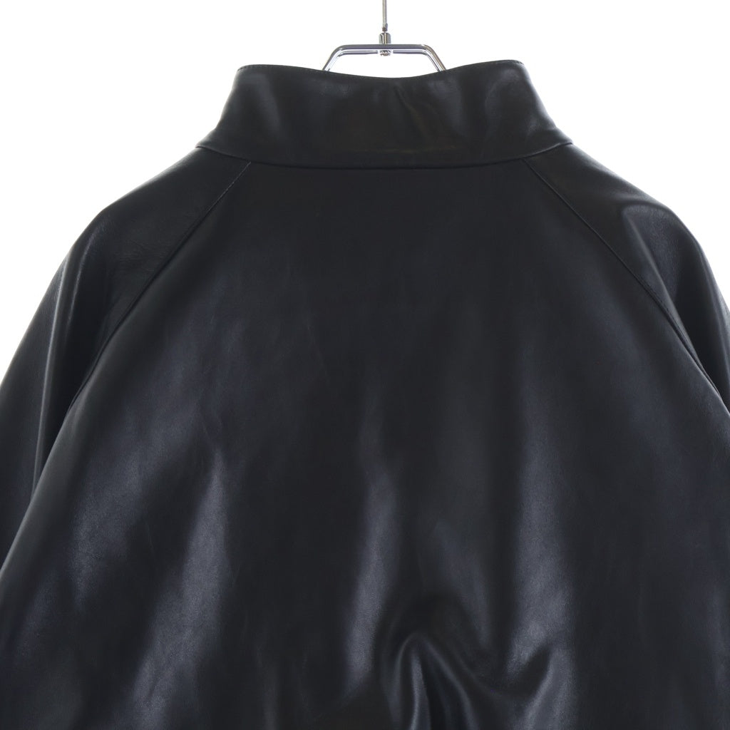 A.PRESSE(アプレッセ) Leather Harrington Jacket レザー ハリントン ジャケット アウター BSMA6-25AAP0105 ブラック
