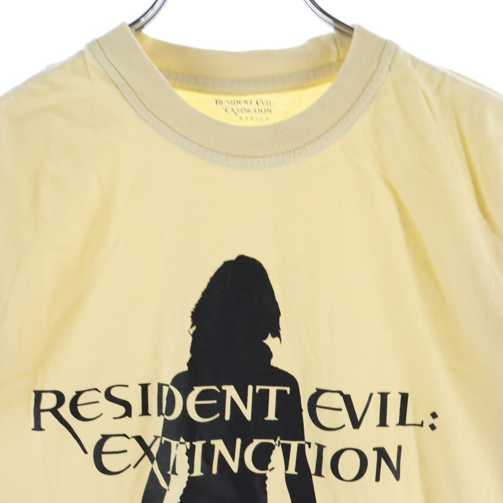 VINTAGE(ヴィンテージ) 00S BIOHAZARD 3 RESIDENT EVIL: EXTINCTION バイオハザード3 レジデントエヴィル エクスティンクション フロントプリントクルーネック半袖Tシャツ ベージュ -