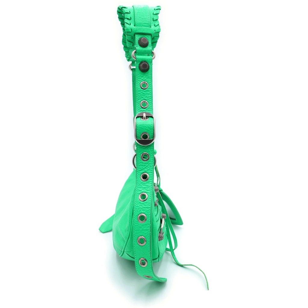 BALENCIAGA(バレンシアガ) Le Cagole XS ルカゴール ショルダーバッグ レザー グリーン 671309 3809 レディース