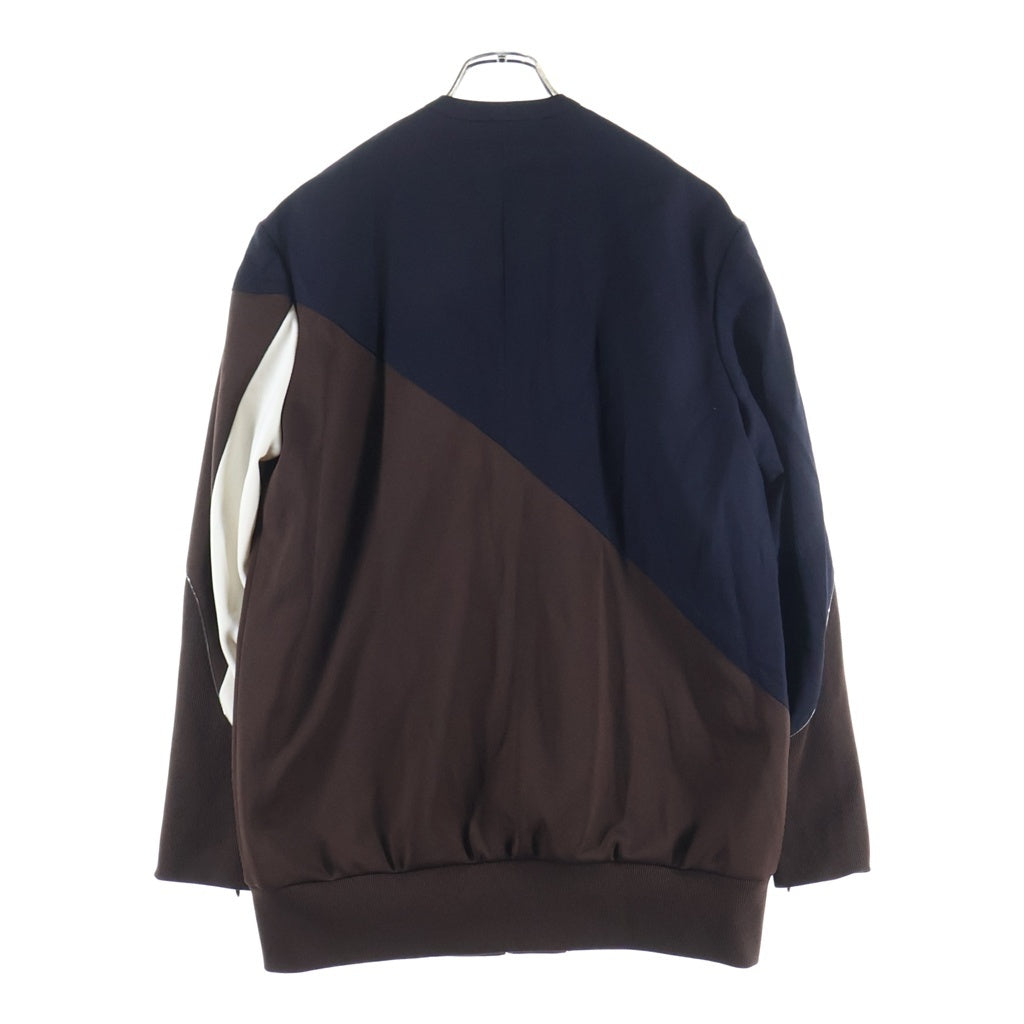 NO BRAND(ノーブランド) BASE MARK Fringe Comb Jacket Blouson ベースマーク フリンジ ジップアップ ジャケット ブルゾン ブラック/ブラウン 21BF03