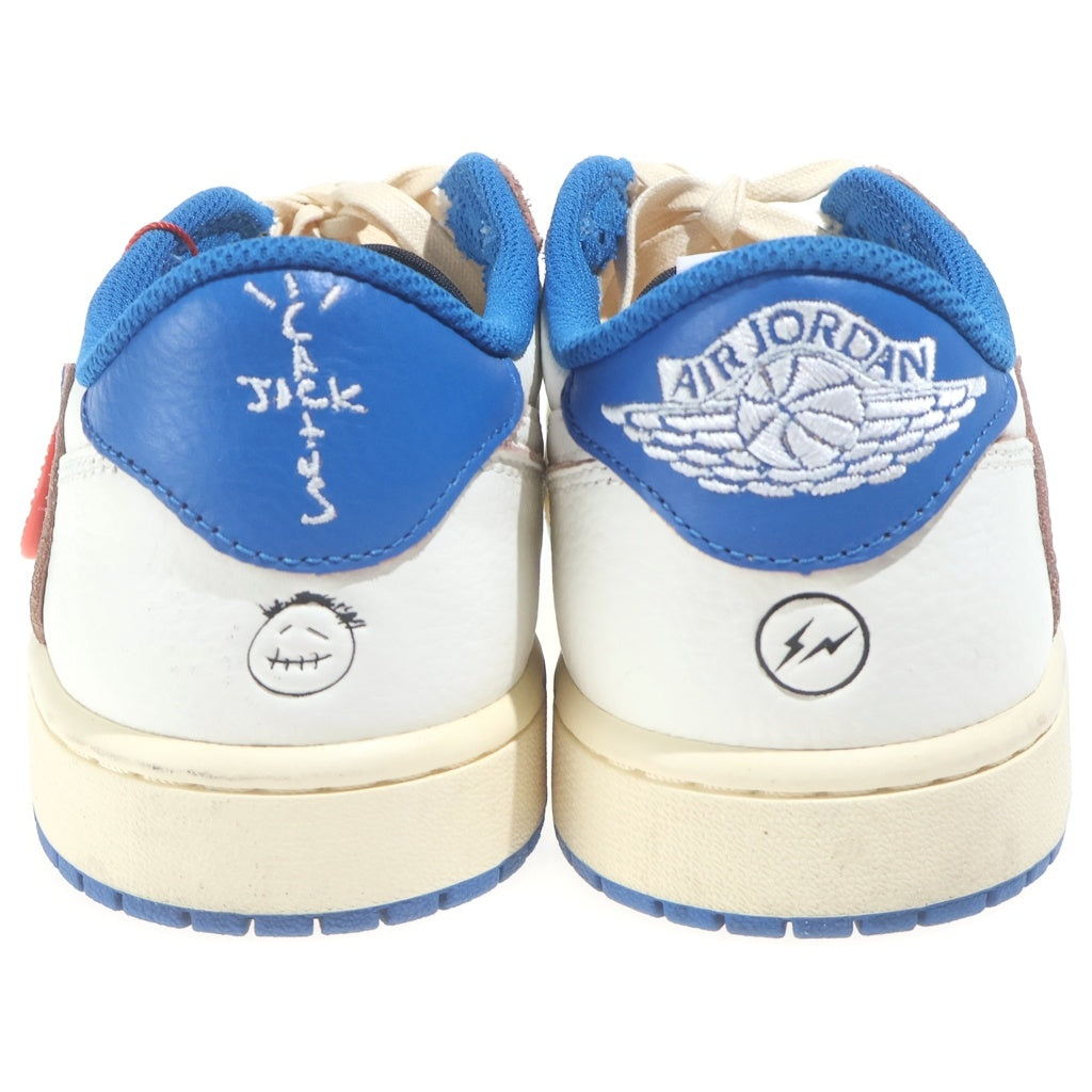 NIKE(ナイキ) ×TRAVIS SCOTT FRAGMENT DESIGN AIR JORDAN 1 LOW DM7866-104 トラヴィススコット フラグメント エアジョーダン ローカットスニーカー ブルー/ホワイト US9.5/27.5cm