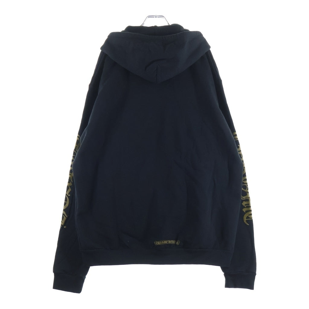 CHROME HEARTS(クロムハーツ) Vertical Logo Zip Up Hoodie ヴァーティカルロゴ 長袖ジップアップパーカー フーディ ブラック/カーキ -
