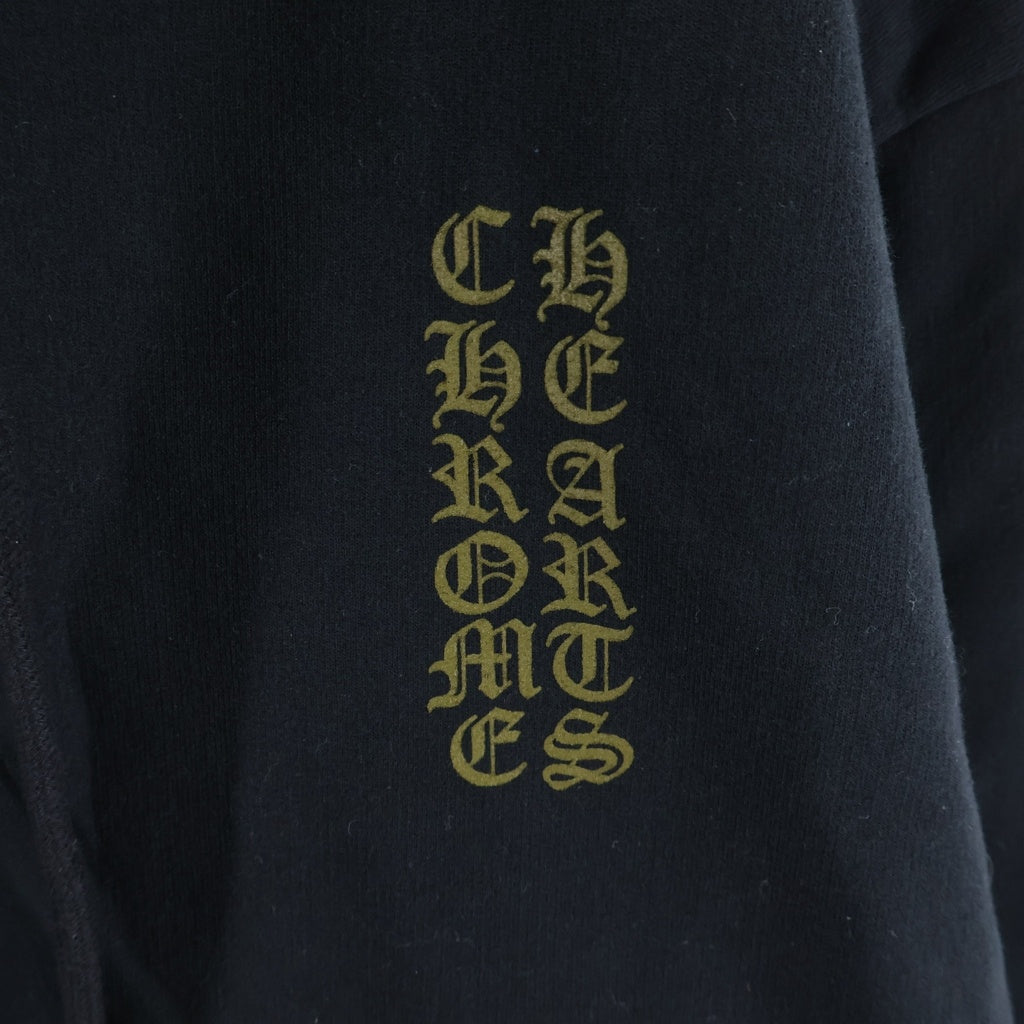 CHROME HEARTS(クロムハーツ) Vertical Logo Zip Up Hoodie ヴァーティカルロゴ 長袖ジップアップパーカー フーディ ブラック/カーキ -