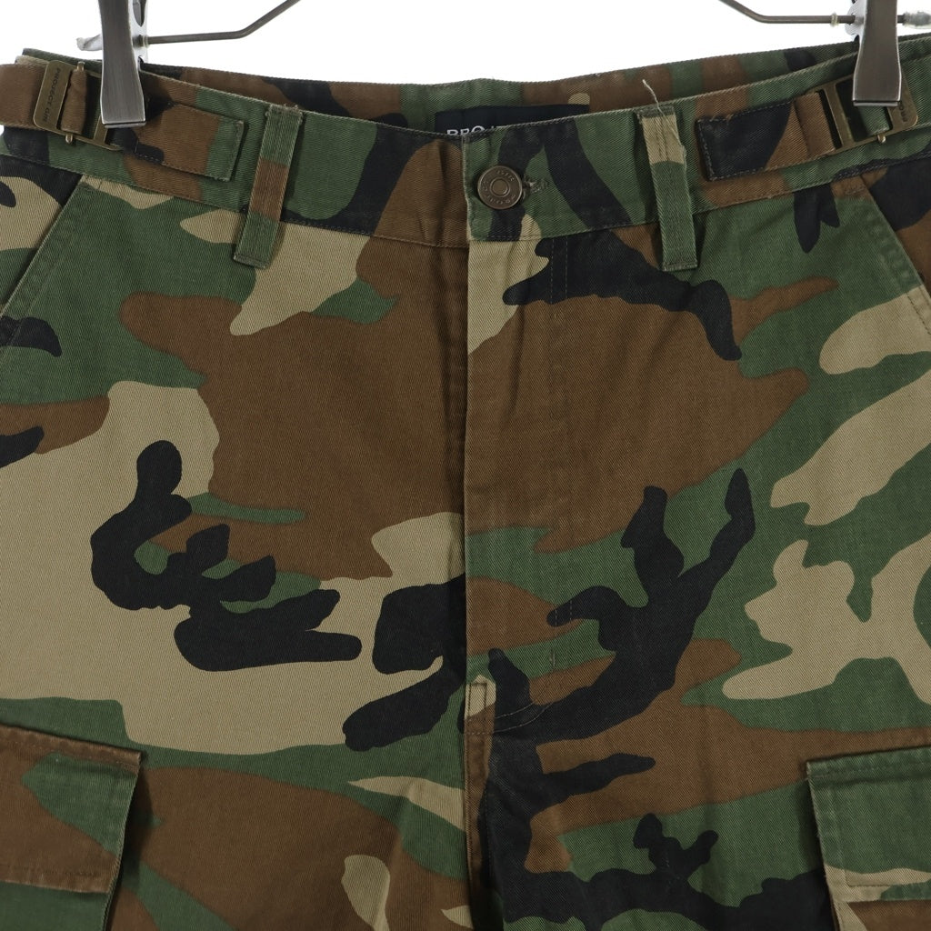 PROJECT G/R(プロジェクトジーアール) Layered Skirt Camo Cargo Shorts レイヤード スカート 迷彩 カモ カーゴショーツ カーキ