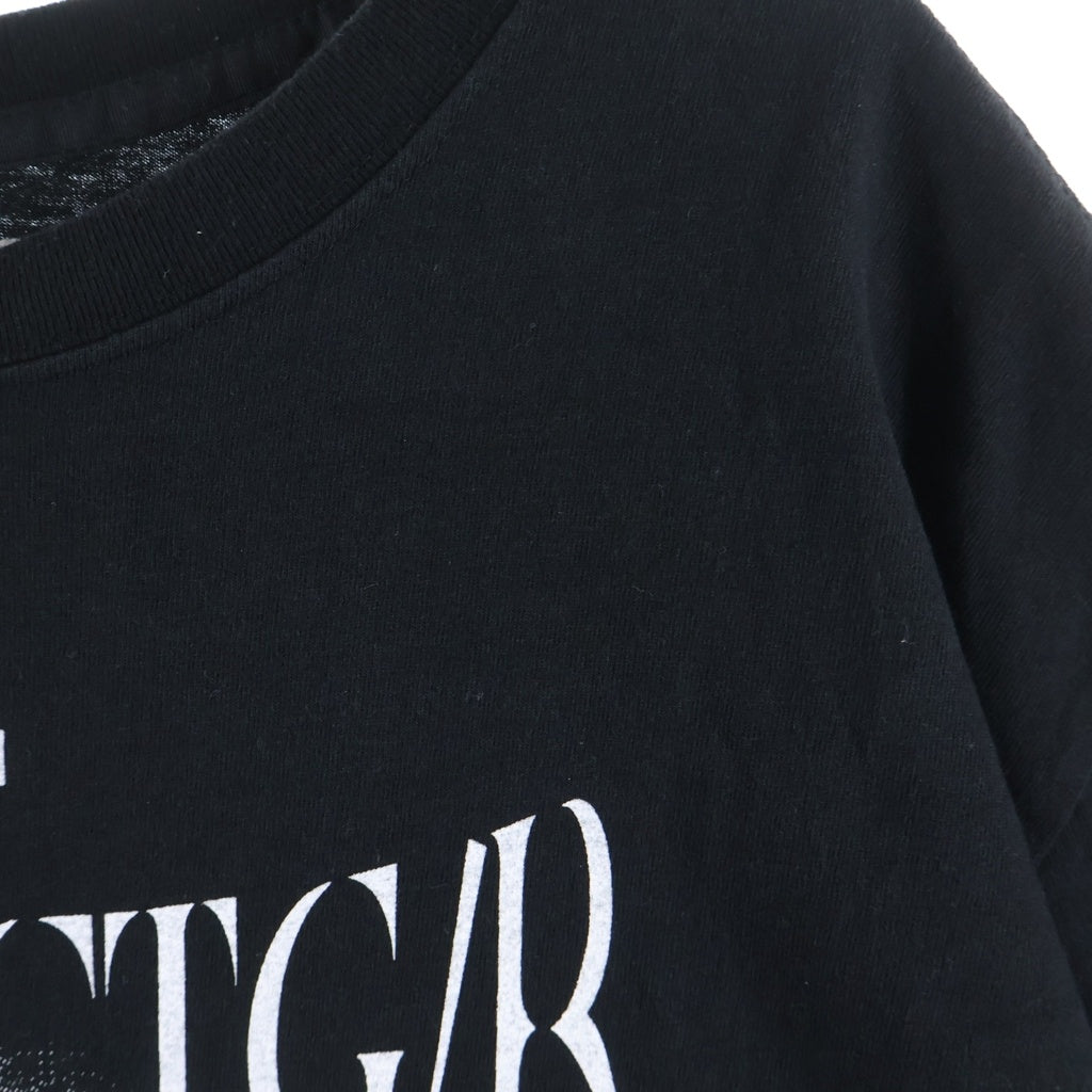 PROJECT G/R(プロジェクトジーアール) TIGHT FIT SPLIT T-SHIRT タイト フィット スプリット 半袖Tシャツ カットソー ブラック
