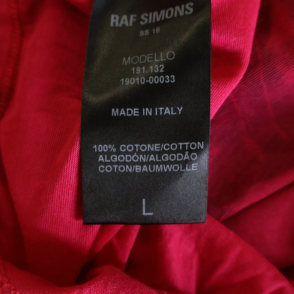 RAF SIMONS(ラフシモンズ) OPEN SIDE T-SHIRT オープンサイド 半袖Tシャツ カットソー 19010-00033 ピンク