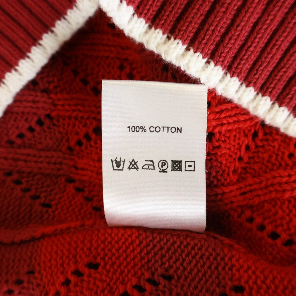 Egon Lab.(エゴンラボ) 23SS BUNNY KNIT TEE バニー ニット 半袖Tシャツ SS23 KN 004 B レッド