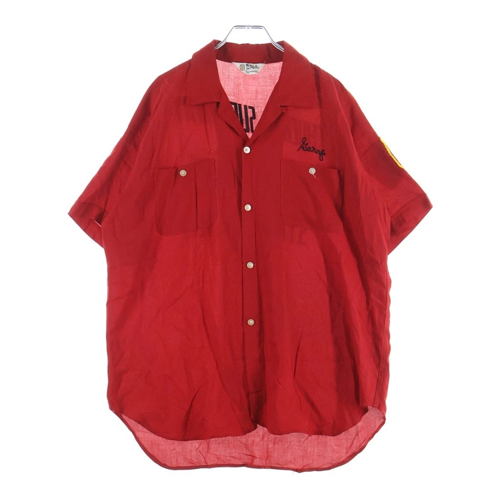 VINTAGE(ヴィンテージ) 50S Vintage Swingster ヴィンテージ オープンカラー 半袖ボーリングシャツ レッド
