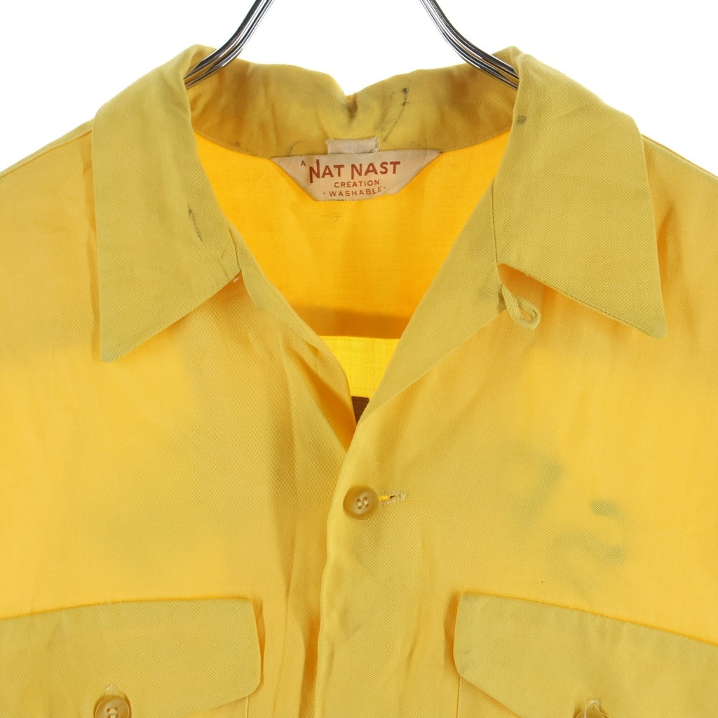 VINTAGE(ヴィンテージ) 50S Vintage Nat Nast ヴィンテージ 半袖ボーリングシャツ イエロー