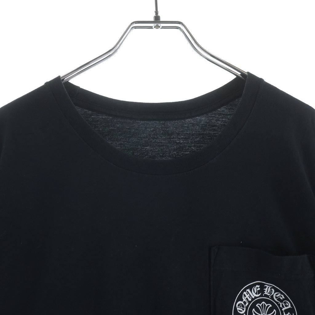 CHROME HEARTS(クロムハーツ) PARIS EXCLUSIVE HORSESHOE S/S TEE パリ限定 ホースシュープリント クルーネック半袖Tシャツ ブラック