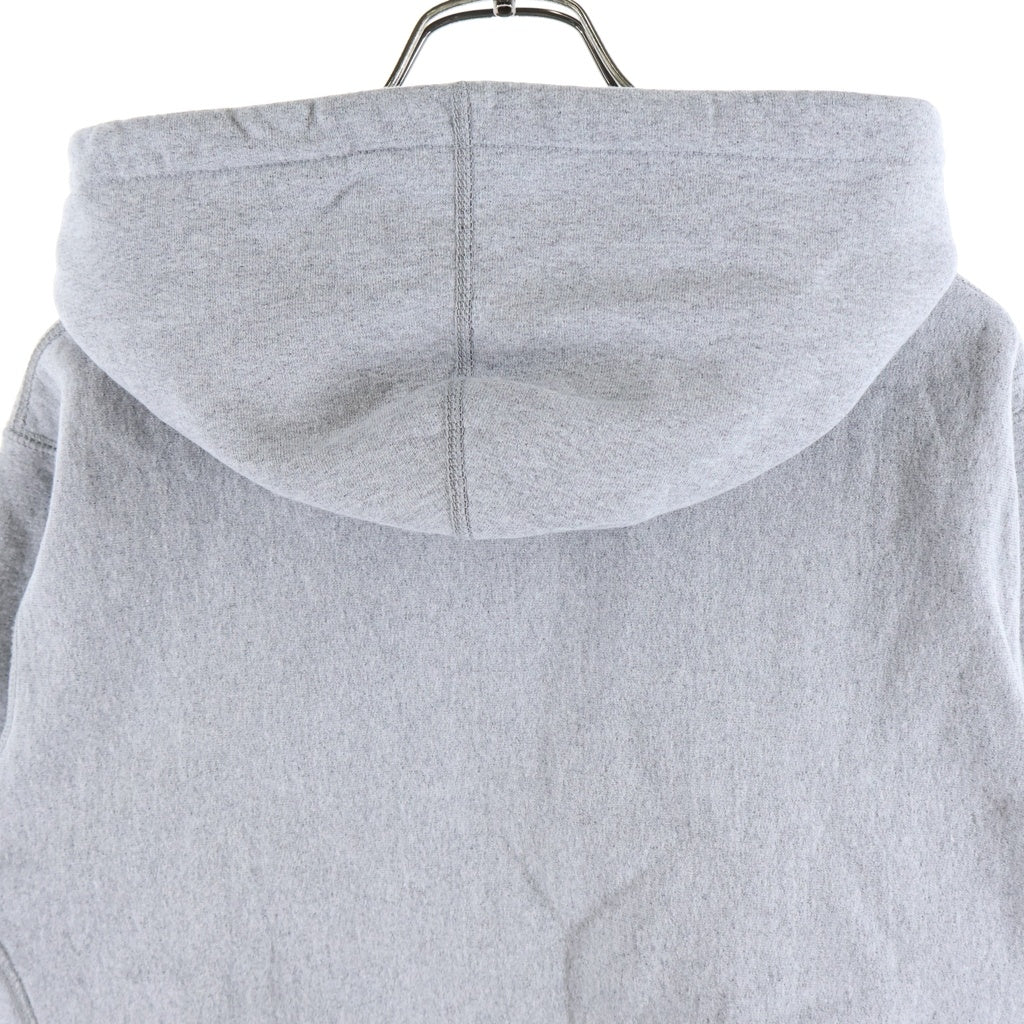 SUPREME(シュプリーム) 19AW Bandana Box Logo Hooded Sweatshirts バンダナボックスロゴフーデットスウェットシャツ ロゴ刺繍プルオーバーパーカー グレー